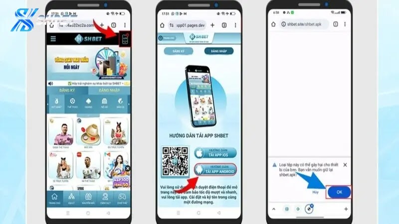 Hướng dẫn tải app SHBET về điện thoại Android